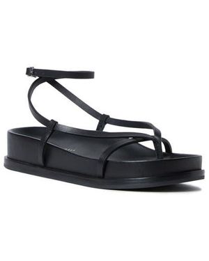 Loeffler Randall Sonny Leather Ankle Wrap Sandal - Black