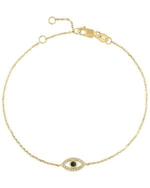 Effy Malachite & Diamond Evil Eye Bracelet - Metallic