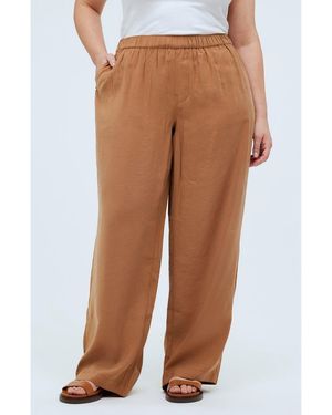 Madewell Softdrape Wide Leg Pants - Brown