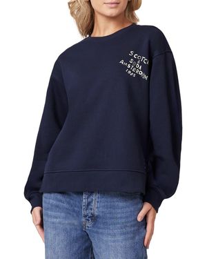 Scotch & Soda Oversize Side Vent Sweatshirt - Blue