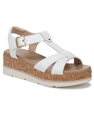 Dr. Scholls Once Again Platform Wedge Sandal - White