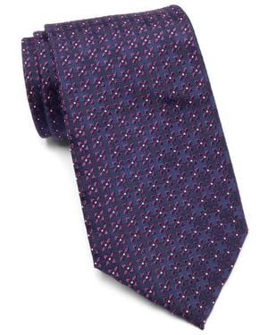 Brooks Brothers Tight Neat Floral Silk Blend Tie - Blue