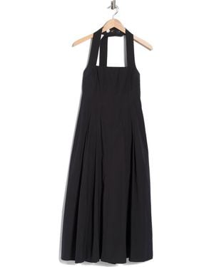 A.L.C. Natalie Stretch Cotton Halter Dress - Black