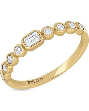 Bony Levy Monaco Mixed Diamond Stackable Ring - Metallic