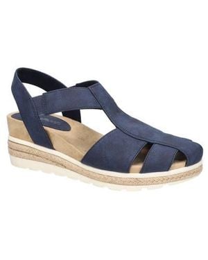 Easy Street Freeport Espadrille Wedge Sandal - Blue