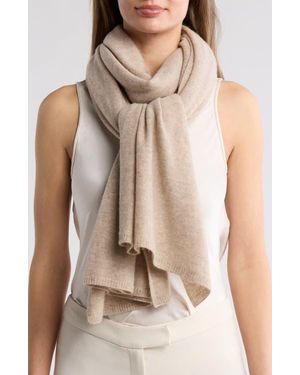 La Fiorentina Cashmere & Wool Blend Wrap - Natural