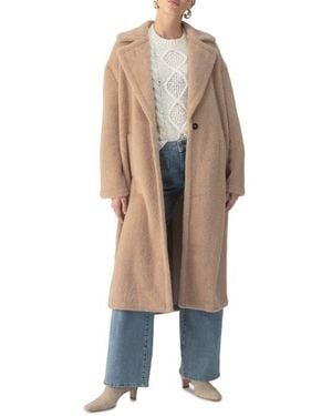 Sanctuary Live-In Faux Fur Coat - Blue