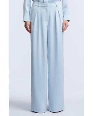 BCBGMAXAZRIA Relaxed Tailored Wide Leg Pants - Blue