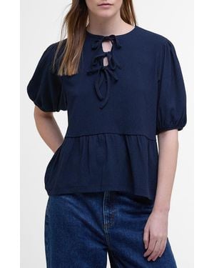 Barbour Louise Peplum Shirt - Blue