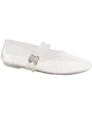 Kenneth Cole Malibu Mesh Mary Jane Flat - White