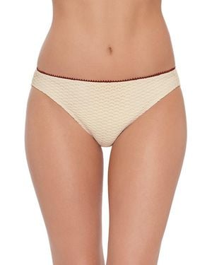 Steve Madden Contrast Trim Hipster Swim Briefs - Brown