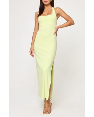 LSPACE London Halter Midi Dress - Yellow