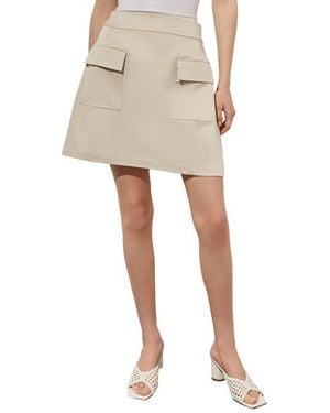 Ming Wang Cargo Pocket Miniskirt - Natural