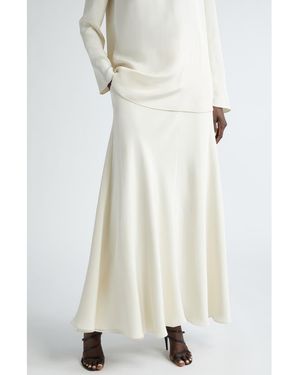 Brandon Maxwell The Millie Silk Crepe Maxi Skirt - White