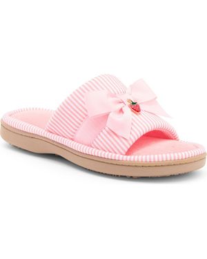 Isotoner Fruit Charm Scuff Slipper - Pink