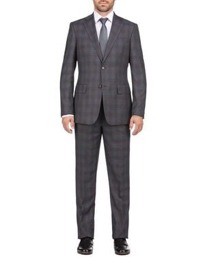 English Laundry Two Button Notch Lapel Trim Fit Suit - Black