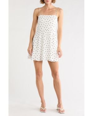 Alice + Olivia Glinda Spaghetti Strap Dress - White