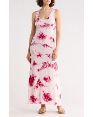 WEST K Solid Racerback Maxi Dress - Pink