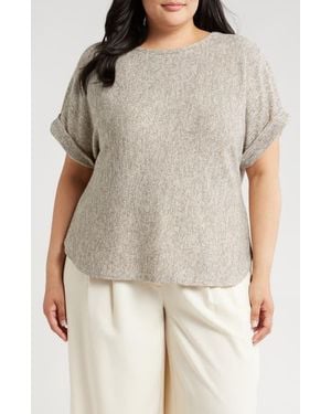 Max Studio Dolman Short Sleeve Top - Natural