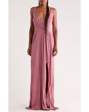 Go Couture Sleeveless Maxi Dress - Red