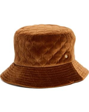 Steve Madden Quilted Velvet Bucket Hat - Brown