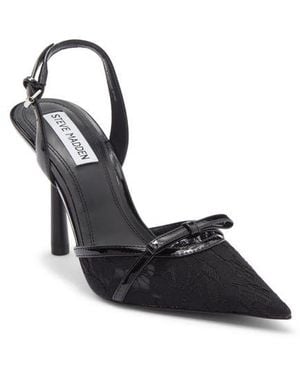 Steve Madden Sereena Lace Slingback Pump - Black