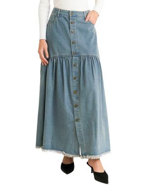 FREEMARKET Denim Maxi Skirt - Blue