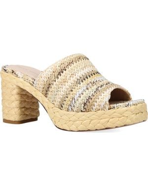 Pelle Moda Capree Espadrille Platform Slide Sandal - Natural