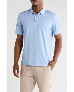 Bugatchi Short Sleeve Knit Polo - Blue