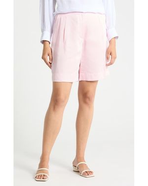 J.McLaughlin Cove High Waist Pleated Shorts - Pink