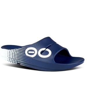 OOFOS Gender Inclusive Ooahh Sport Slide Sandal - Blue