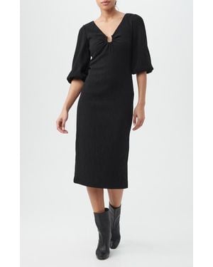 Trina Turk Madeline Textured Midi Dress - Black