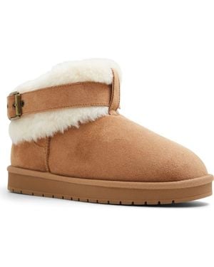 ALDO Annsophie Faux Fur Trim Bootie - Brown