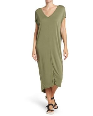 Love By Design Lyocell Tunic Midi Dress - Green