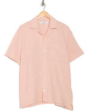 Joe's Jeans Cotton Gauze Camp Shirt - Pink