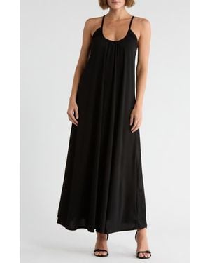 Go Couture Scoop Neck Maxi Dress - Black
