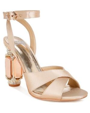 Rag & Co Tribeca Embellished Heel Sandal - Natural