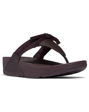Fitflop Lulu Glitz Bow Post Toe Wedge Sandal - Multicolor