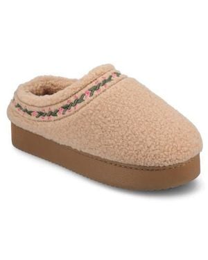 Journee Collection Pallmer Faux Shearling Slipper - Natural