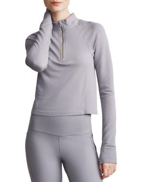 Rhone Breakaway Seamless Quarter Zip Pullover - Gray