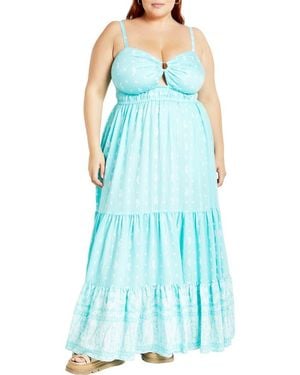 City Chic Harlow Maxi Dress - Blue