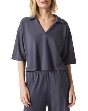 Splendid Brooke Johnny Collar Top - Blue