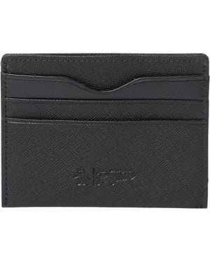Original Penguin Saffiano Leather Card Case - Blue
