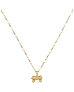 Ted Baker Petrae Petite Bow Pendant Necklace - Metallic