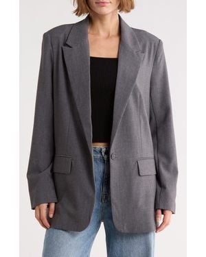 Leith Oversize Peak Lapel Blazer - Gray
