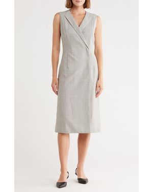 BOSS Dimala Plaid Virgin Wool Blazer Dress - Multicolor
