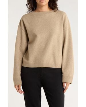 French Connection Boat Neck Drop Shoulder Sweater - Black