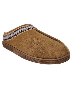 GAAHUU Tape Faux Shearling Lined Slipper - Brown