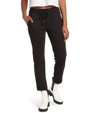 Democracy High-Rise Drawstring Utility Cargo Pants - Black