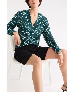 Nordstrom Rack V-Neck Long Sleeve Top - Green